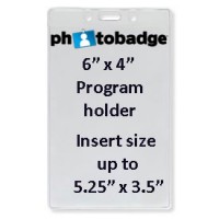 Vinyl Top Load 4" x 6" Program Holder - 100 pack